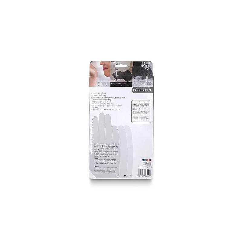 Casabella Premium Waterblock Latex Cleaning Gloves with Tapered Fit &