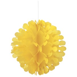 Unique Party 63239 - 30cm Flutter Yellow Tissue Paper Ball