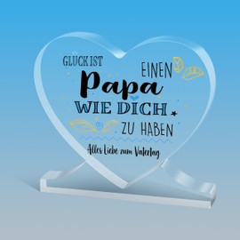 RunFar shop Gift Dad Man Birthday Gift for Father's Day Gift for Men Heart with Desired Text Birthday Gift for Dad Father Man Father's Day Birthday Gift Ideas from Daughter and Son