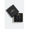 COACH Boxed Signature Stud Earrings Set, 3 pair Silver-tone C7790