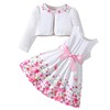 Fnaobai Little Girls' Dress and Cardigan Sets 2-Piece Sleeveless Dress