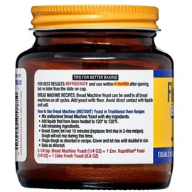 Fleischmann's Bread Machine Yeast, Also Ideal for All Rapid Rise Recipes, Equals 16 Envelopes, 4 oz Jar (Pack of 2)
