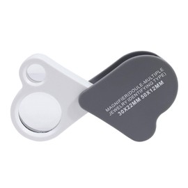 LUOFANG 30X 50X Magnifying Glass Double Lens Eye Magnifier Pocket Magnifier Hand Magnifier for Inspection of Jewellery Coins