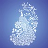 Oriental Peacock Stencil, 6.5 x 10 inch (S) - Chinese