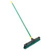 Quickie Bulldozer 24-Inch Multi-Surface Push Broom, 60" Wood Handle, Green,