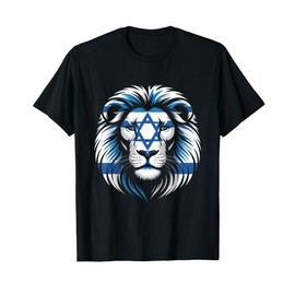 Lion Of Judah Jewish Pride Israel Flag Strength Unity T-Shirt