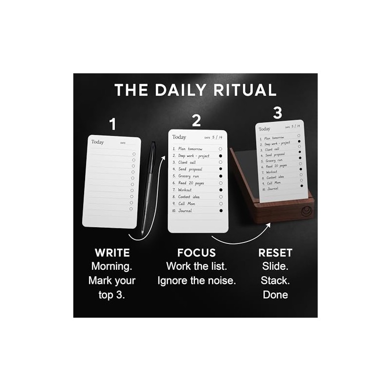 Mind Design Daily Planner Notepad with Goal Cards
