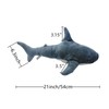 DODXIAOBEUL 21 Inch（54cm） BLAHAJ Throw Pillow Shark Stuffed Animal Soft