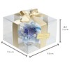 Teat Sight Preserved Flowers Glass High Heel Glass Shoes (Rose,