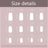 Pack of 24 Stick On Nails, Almond Shape/Short Trapezoidal/Medium Length