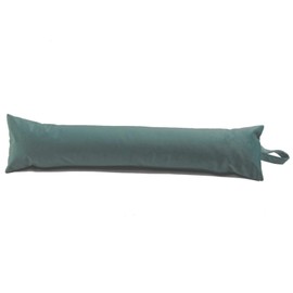 Classic Home Store Jade Green Velvet Draught Excluder Luxury Plush Soft Extra Long Door Draft Stopper (3ft)