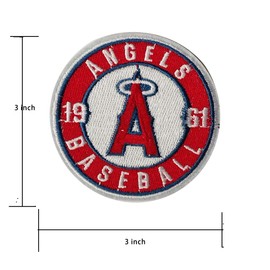 Yerchic Angels Patch Iron On Embroidered Circle Patches for Jacket Shirts Jeans Backpack Sew On Sewing Decorating DIY Craft 3IN