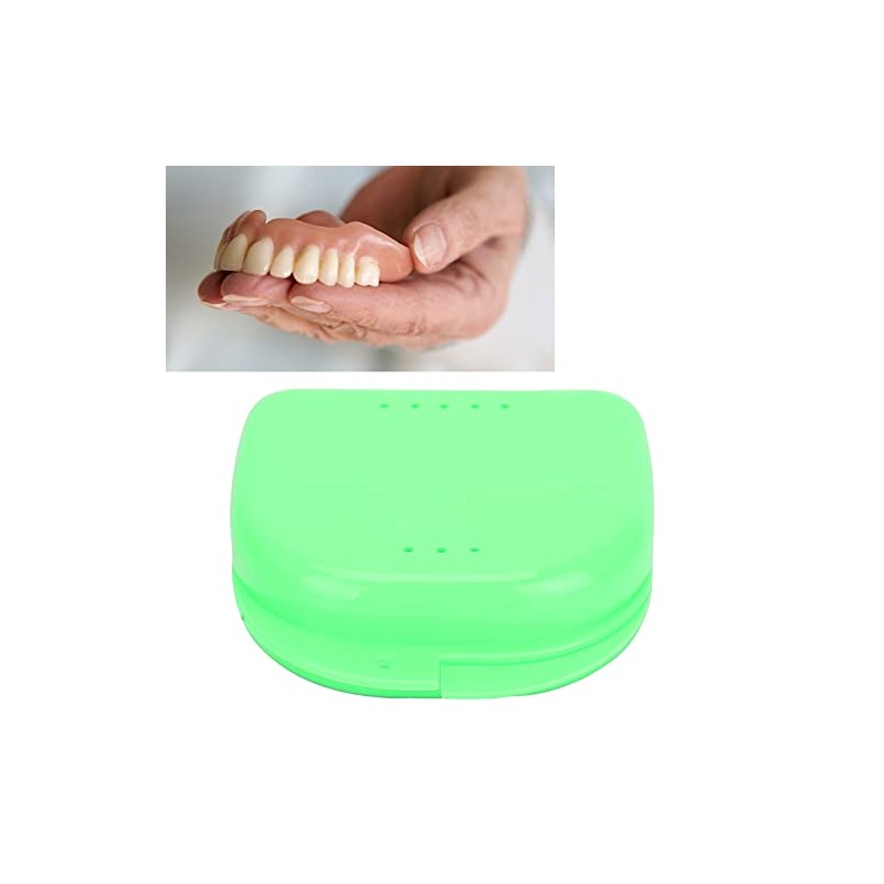 Estuche Protector con Ventilación y Tapa para Dentaduras Postizas -