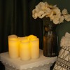 H-BLOSSOM Flameless Candles Battery Operated Real Wax Pillar LED Candles