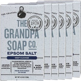 Grandpa's Epsom Salt & Baking Soda Soap 3.25 Ounces (Pack of 6)