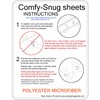 Comfy-Snug Queen Cream Bed Sheet Set - Microfiber - Latex