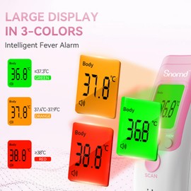 Snomd Fever Thermometer Contactless Infrared Forehead Thermometer for Babies Thermometer Digital Forehead Thermometer