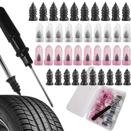 CATOR Tyre Repair Kit, 40 Pieces Vacuum Tyre Repair Nail + 1 Slotted and Phillips Screwdriver, Tyre Repair Kit Car, Motorcycle, Scooter, Car Tyre Repair Kit, Rims Repair Kit