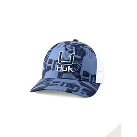 HUK Men's Standard Trucker, Anti-Glare Snapback Fishing Hat, Hidden Naval Academy