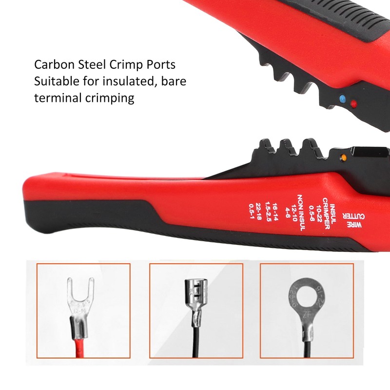 8in Automatic Crimper Plier Wire Cutter Stripping Tool Manual Multifunction