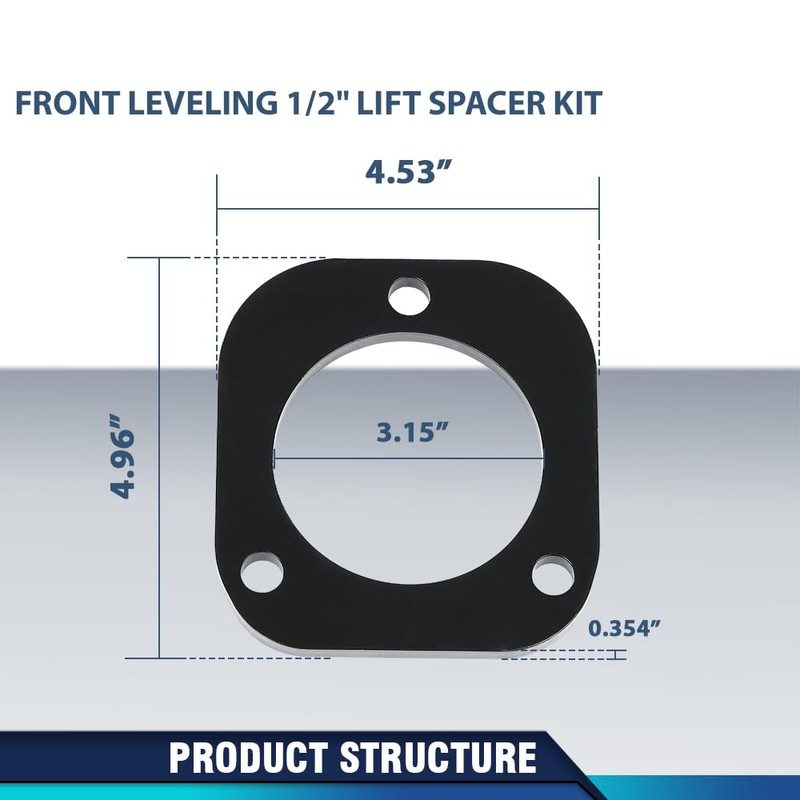 PIT66 Front 0.5" Leveling 1/2" Lift Spacers Compatible with Jeep