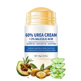 Foot Cream for Very Dry Feet,60% Urea Foot Cream with Salicylic Acid,Urea Cream 60 Percent for Feet,Cracked Heel Repair Cream,High Content Urea Creams,Foot Creams for Cracked Heels and Dry Skin