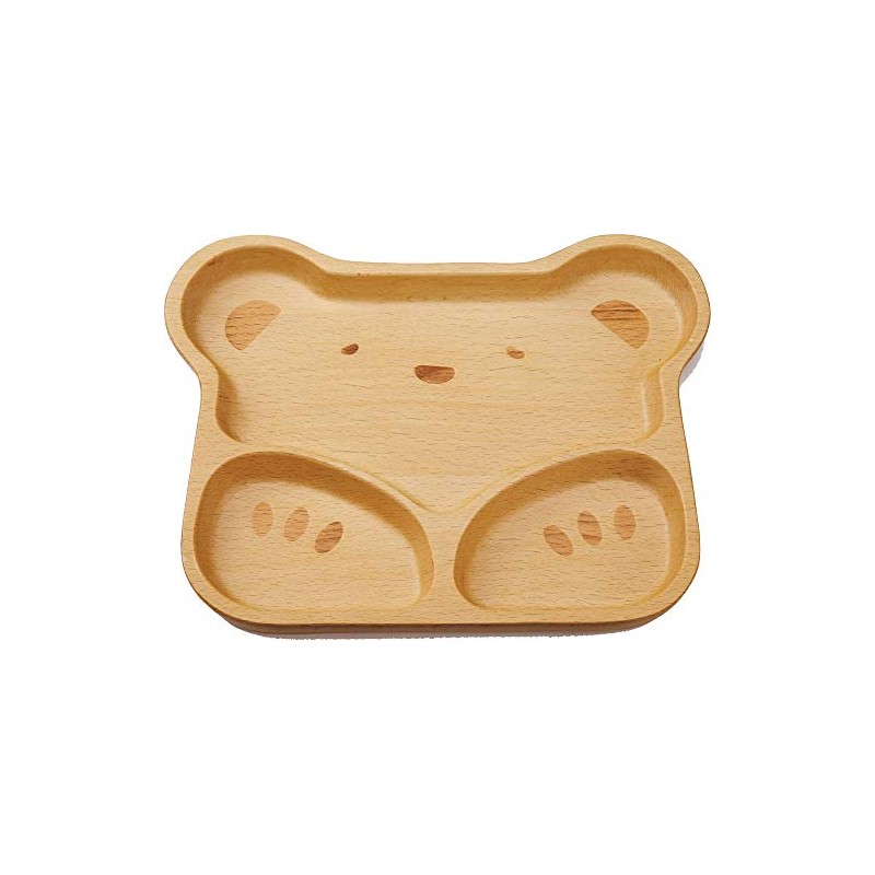 Alphax AP-905066 Children's Plate, Beechwood, Woodgrain, 9.6 x 7.9 x