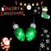 Christmas Party Green Bulb Earrings,Luminous Earrings Plastic,Creative Design Lovable Atmosphere
