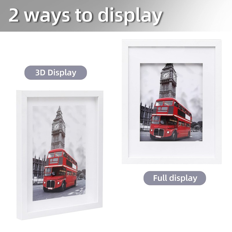 Muzilife 11x14 Shadow Box Frame Wood 3D Picture Frame with