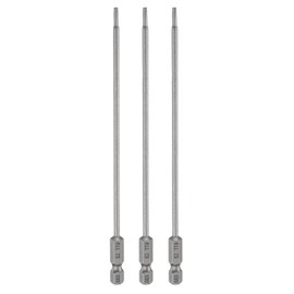 HARFINGTON 3pcs TT30 Security Torx Head Screwdriver Bit 6" (150mm) Long 1/4" Hex Shank Magnetic Tamper Proof 6 Point Star Screw Driver Drill Bits S2 Steel Hole Tip Industrial Power Tools