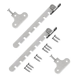 Pack of 2 14.5 cm Locking for Casement Windows with Adjustable Position, Locking and Tilt Regulator for Windows / Doors Made of Wood/Metal Stainless Steel 7 Slots Universal Casement Window
