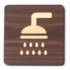 Katachi Lab Shower Room, Shower Stall, Sign Plate, Wooden Shower