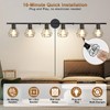 Plug in Track Lighting, 6-Light Rotatable Ceiling Light Fixture Black