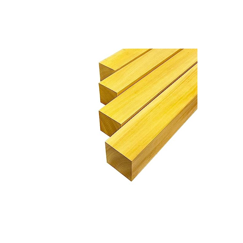 Barrington Hardwoods Yellow Heart Turning Blanks 2" x 2" (4