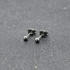 Titanium Ball Stud Earrings for Women Men Girls 3 mm