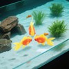 UEKPDM 3 Pcs Artificial Goldfish Moving Aquarium Ornaments - Goldfish