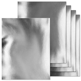 Silver Metallic Cardstock Paper 8.5 x 11 inches 100 Sheets 100lb Cover, Reflective Mirrored Cardstock, for Scrapbook Arts and Craft DIY Projects