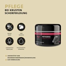 Peticare Anti-scab & Wound Ointment for Horses | For Crusts Mauke Rasp | Softens Gently & Supports Regeneration Process | Unique PRS® System for Long Effect - petHorse Health 2016