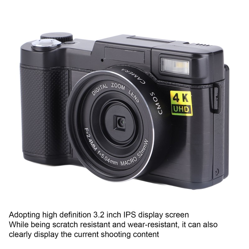 48MP Vlogging Camera Anti ShakE 4K Digital Camera with 3.2