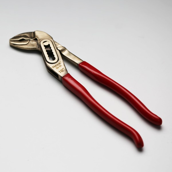 TMAX Non-Sparking 10 Inch Aluminum-Bronze Adjustable Water Pump Plier, Alligator