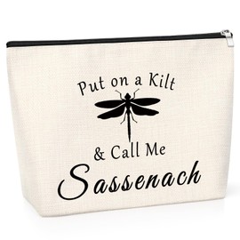 Outlander Gifts for Women Sassenach Outlander Makeup Bag Sassenach Presents Zipper Pouch Dragonfly Cosmetic Pouch for Women Friend Colleague Mum Aunt Outlander Merchandise Toiletry Bag