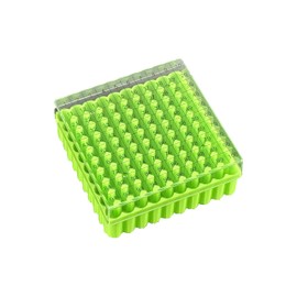 LUERFLEX PP PC Cryogenic Microcentrifuge Tubes Storage Boxes with Lids (PC(-196℃/-320℉), 2ML-100Wells)