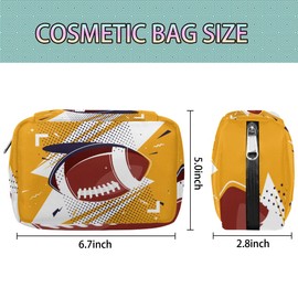 Travel Toiletry Bag for Boys Men, Waterproof Shaving Bag with Large Capacity for Travel,Sports,Shower, Cute Small Dopp Kit for Women, Football Yellow, Football Yellow