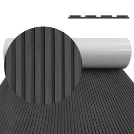 HZCHIONE Boat Flooring EVA Foam Boat Decking Black 94"x16" Non-Slip Boat Mat Self-Adhesive Foam Boat Deck Flooring Carpet Mat Rolls for Kayak Deck Boat Yacht Flooring Motorboat