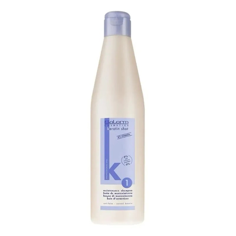 Shampoo Alisado Semi Permanenente Salerm Keratin Shot 500 Ml