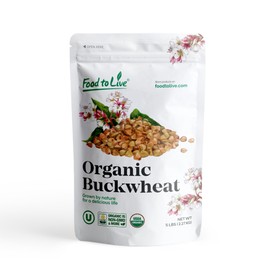 Food to Live Organic Buckwheat Kasha (Grechka, Toasted Whole Groats, Non-GMO, Kosher, Sirtfood, Bulk) by Food to Live – 5 Pounds