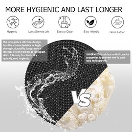Innerneed Cepillo Ducha Silicona Suave Grado Alimenticio Cuerpo Limpiador Piel Manual Exfoliación Buena Espuma Paquete