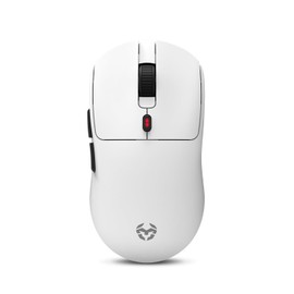 KROM KLEVER White - Ultralight Wireless Gaming Mouse, 55 Gram, Pixart PMW 3325 Optical Precision Sensor, 6 Buttons, 6 DPI Levels up to 10000, Includes 2.4GHz Wireless Receiver, USB, White