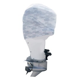 OUTERENVY Grey Digital Camo Outboard Motor Cover for Mercury 150 HP 4 Stroke (2013-Present) | Made in USA to Stay on While You Run!