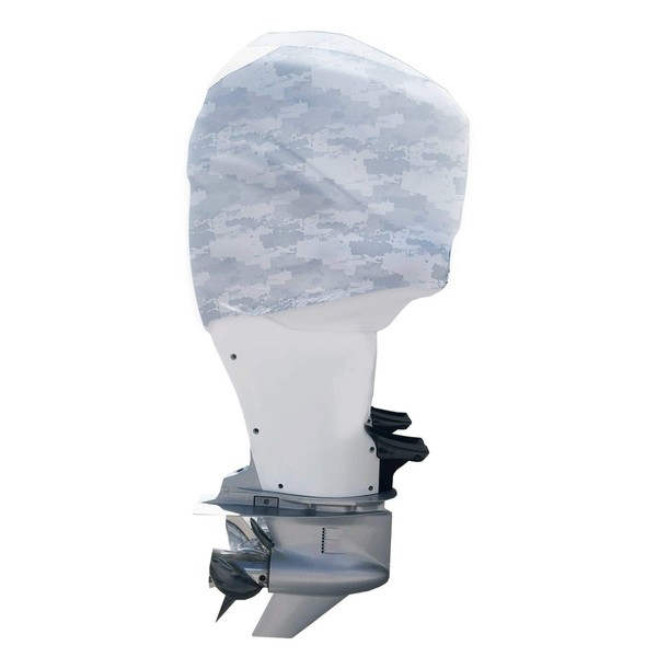 OUTERENVY Grey Digital Camo Outboard Motor Cover for Mercury 150
